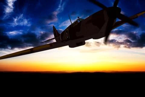 Supermarine Spitfire Stock Illustration