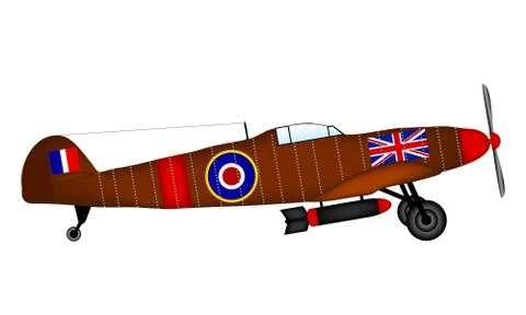 Supermarine Spitfire Stock Illustration