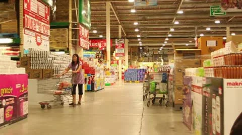 Supermarket Aisle 스톡 동영상 8989123
