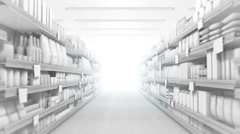 Supermarket Aisle Stock Footage 33396082
