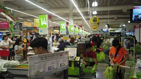 Supermarket in bangkok Stock Footage 148971982
