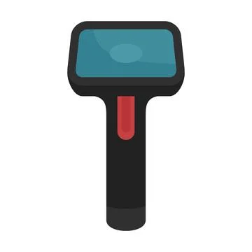 Supermarket barcode scanner icon flat isolated vector Stock Illustration