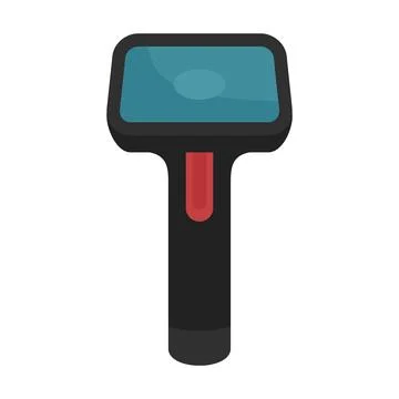 Supermarket barcode scanner icon flat isolated Stock Illustration