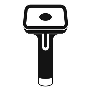 Supermarket barcode scanner icon, simple style イラスト素材