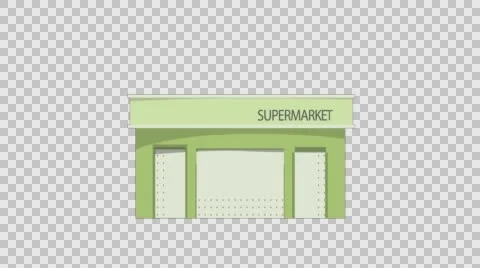 Supermarket Building Animation Vidéo 56725151