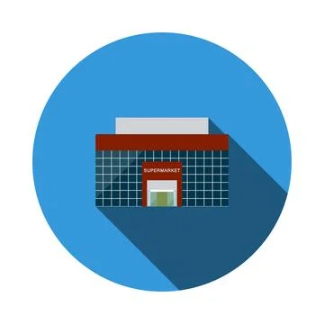 Supermarket Building Icon Ilustración de archivo