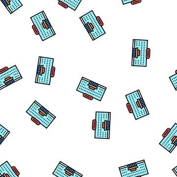 Supermarket building vector seamless pattern Illustrazione stock