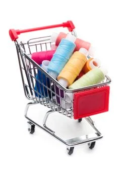 Supermarket cart Stock Photos