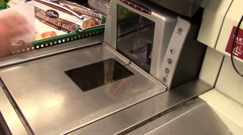 Supermarket checkout Stock Footage 48012179
