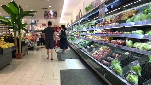 Supermarket clip editorial Stock Footage 132082044