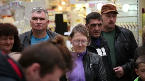 SuperMarket, a crowd of people Stock Footage 66439012