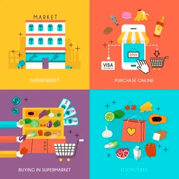 Supermarket design Stock Illustration