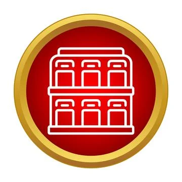 Supermarket grocery store shelf retail icon Illustrazione stock