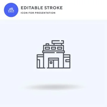 Supermarket icon vector, filled flat sign, solid pictogram isolated on white Stock Illustration