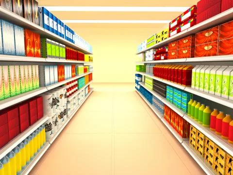 Supermarket Stock Illustration