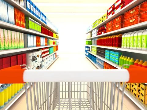 Supermarket Stock Illustration