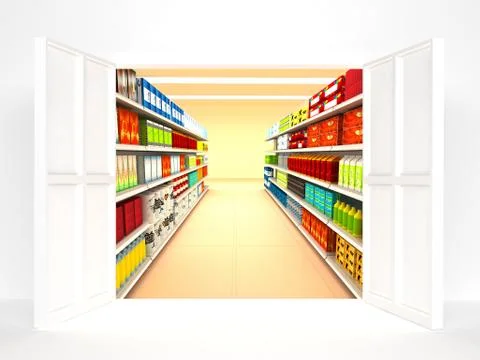 Supermarket Illustrazione stock