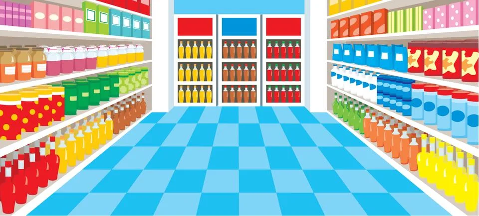 Supermarket Stock Illustration