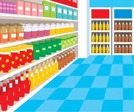 Supermarket Stock Illustration