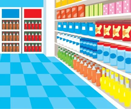 Supermarket Stock Illustration