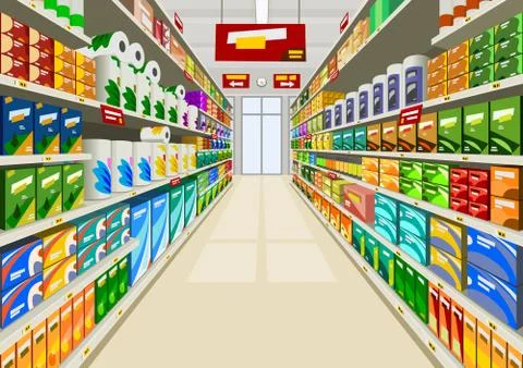 Supermarket Stock Illustration