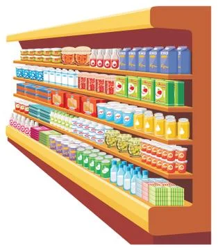 Supermarket. Stock Illustration