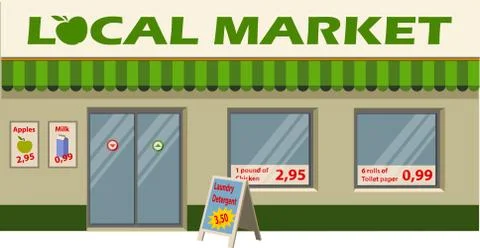 Supermarket Stock Illustration