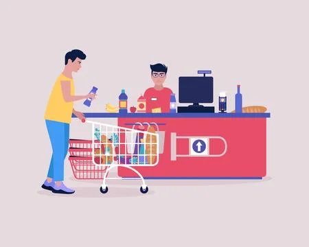 Supermarket Stock Illustration