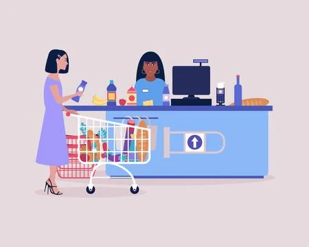 Supermarket Stock Illustration