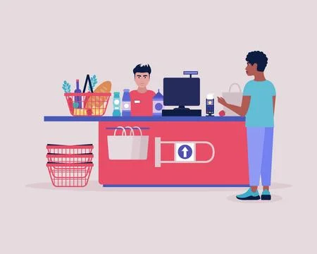 Supermarket Stock Illustration