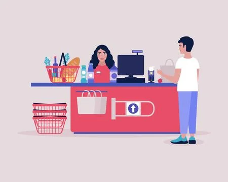 Supermarket Stock Illustration