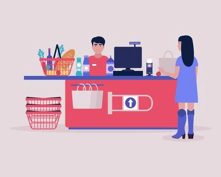 Supermarket Stock Illustration