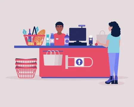 Supermarket Stock Illustration