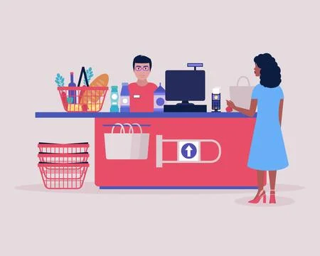 Supermarket Stock Illustration