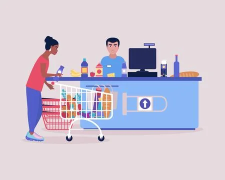 Supermarket Stock Illustration