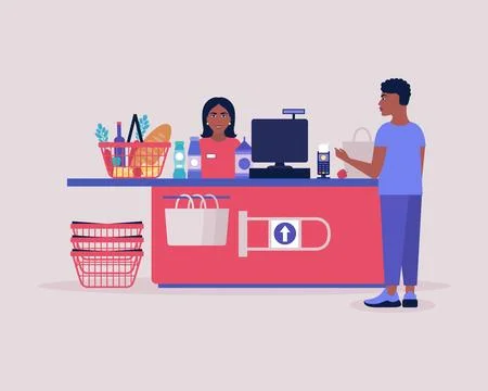 Supermarket Stock Illustration
