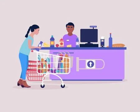 Supermarket Stock Illustration