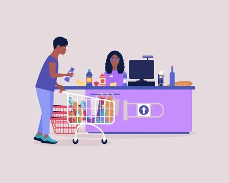 Supermarket Stock Illustration