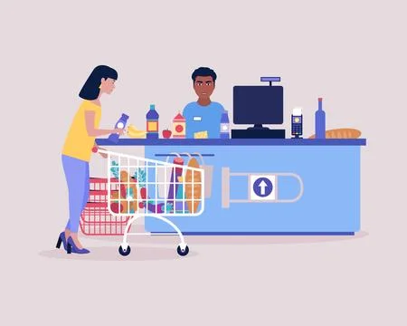 Supermarket Stock Illustration