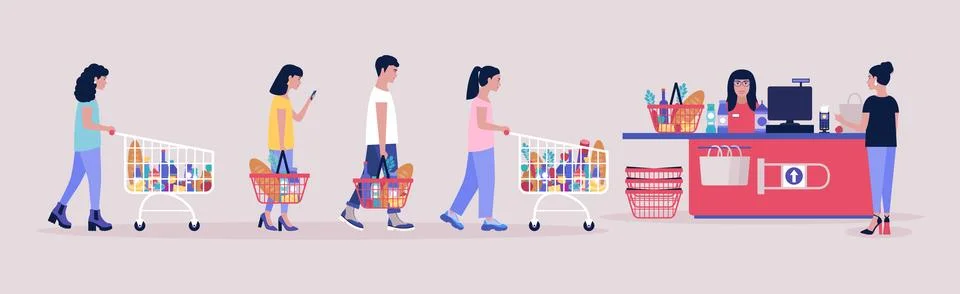 Supermarket Stock Illustration