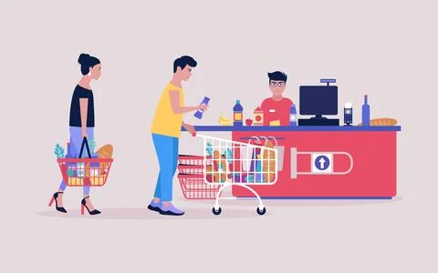 Supermarket Stock Illustration