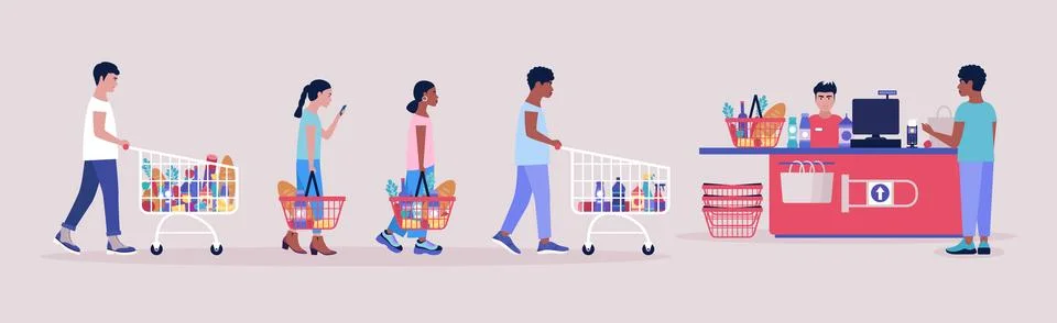 Supermarket Stock Illustration