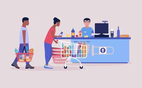 Supermarket Stock Illustration
