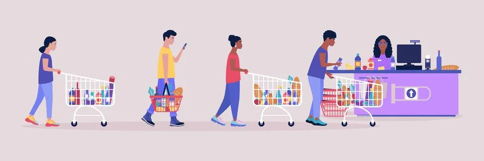 Supermarket Stock Illustration