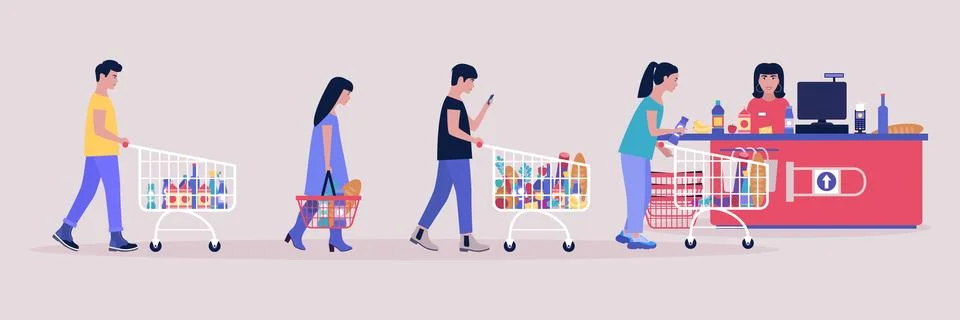 Supermarket Stock Illustration