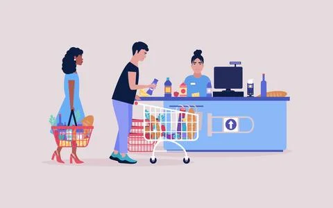 Supermarket Stock Illustration