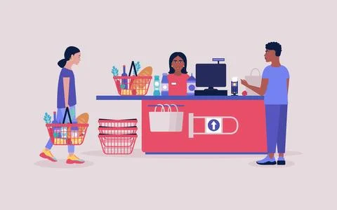 Supermarket Ilustración de archivo