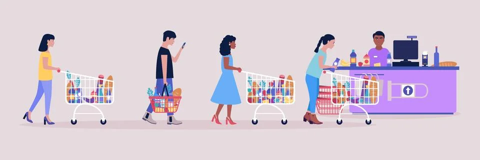 Supermarket Stock Illustration