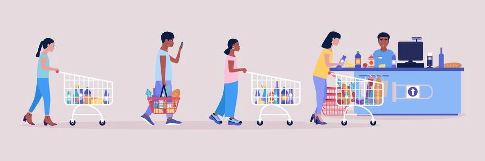 Supermarket Stock Illustration
