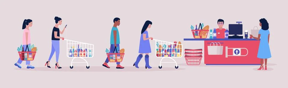 Supermarket Stock Illustration
